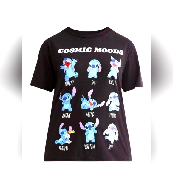 Disney Stitch  Cosmic Moods Graphic T-Shirt Sz XL 16/18 Nwt - Picture 1 of 4